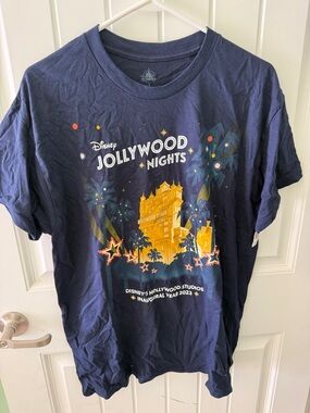 Disney JOLLYWOOD Nights Inaugural Year Graphic Tee in Navy